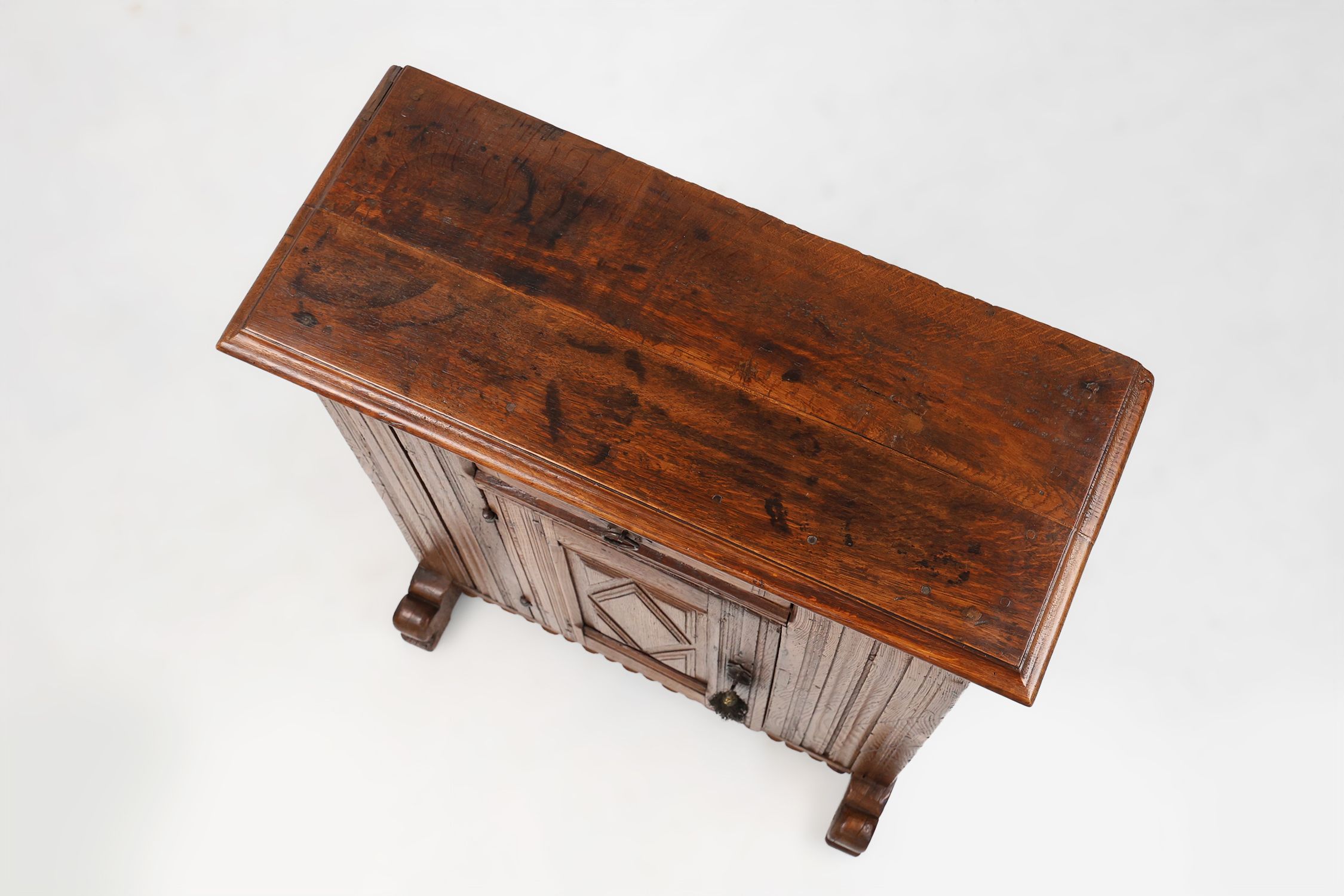 16th Century Belgian hand carved single door cabinet in full oakthumbnail
